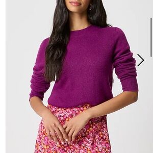J. Crew Vibrant Purple Crew Neck Sweater